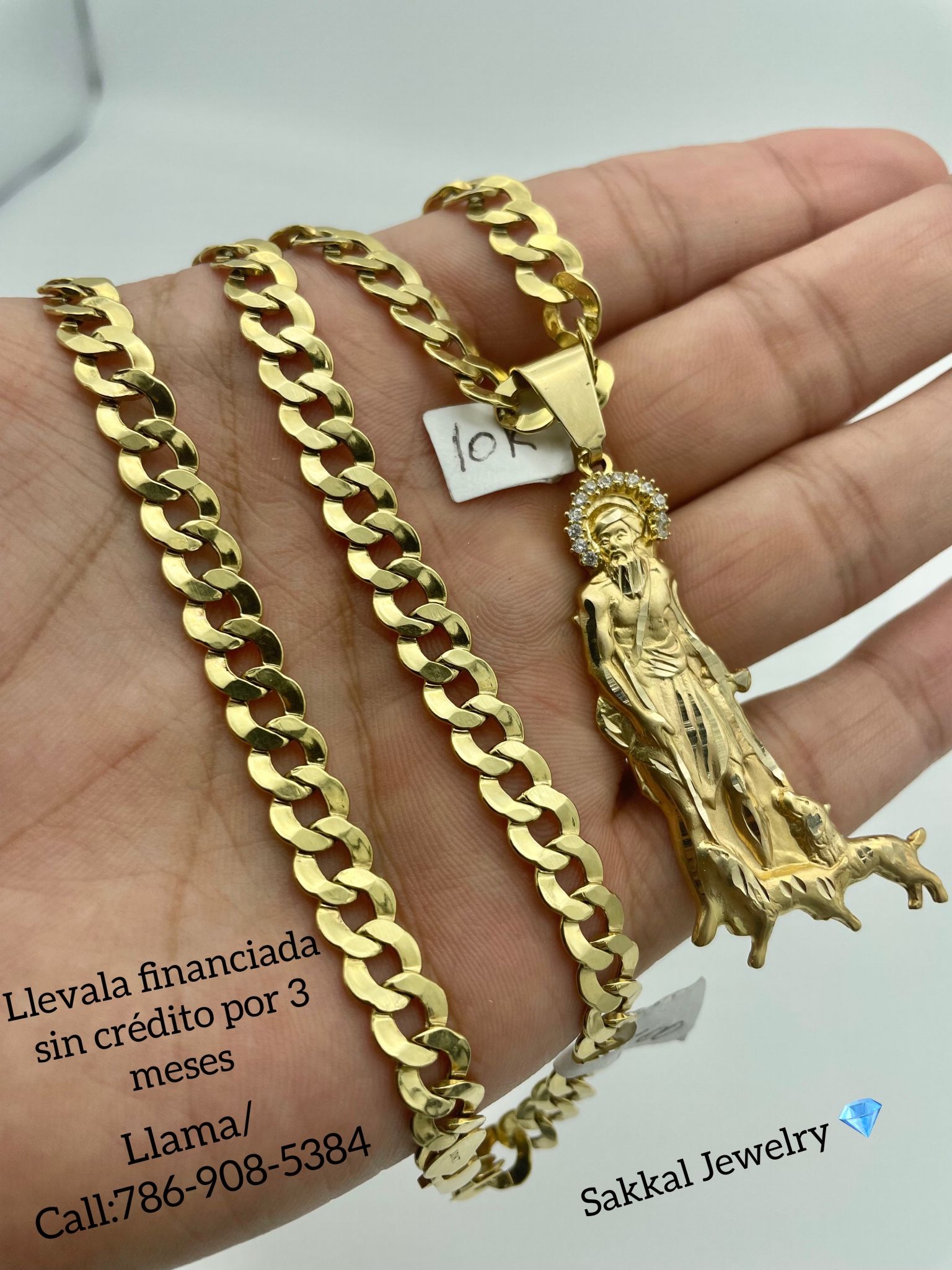 10 Or 14K Gold Chain (Cadena De Oro) Con San Finance With