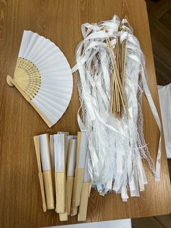 Wedding tassel sticks and fans
