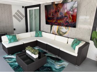 OUTDOOR PATIO FURNITURE WICKER CHAIRS SET