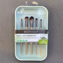 NEW NIB EcoTools Daily Defined Eye Brush Set Of 5 Liner Crease Shadow Smudge NWT