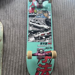 skateboard  with spitfire wheels and krux trucks 