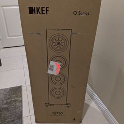 KEF Q750 6.5" 2.5-Way 150W Floorstanding Speaker Black (Single) -BRAND NEW-