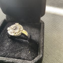 Diamond Engagement Ring, Size Approximately 7, Semi-Mount, 14k White Gold, .58 Carat Total Weight