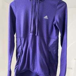 Adidas Women’s 1/2 Zip Hoodie- Small Purple