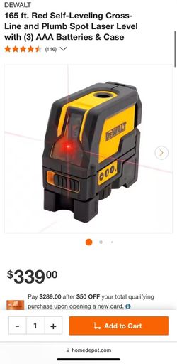 Dewalt 165 Ft. Laser With 3 AAA batteries And case 