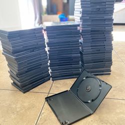 Empty Black Standard DVD Storage Cases (NOT SLIM OR ECO) Lot 75 EXCELLENT CONDIT