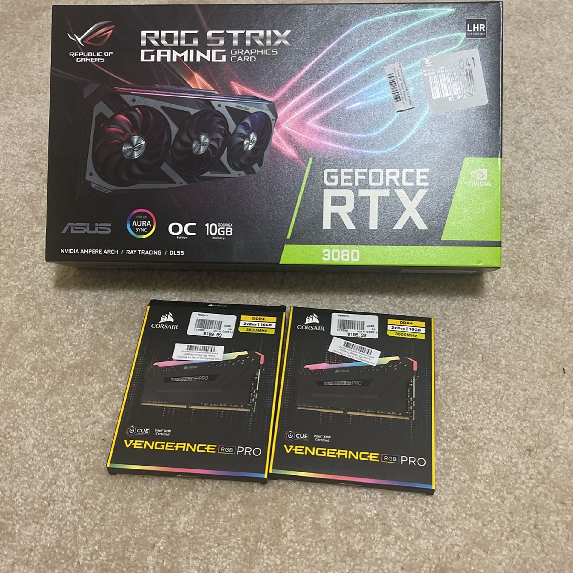 Asus Strix & Corsair Vengence RGB Pro