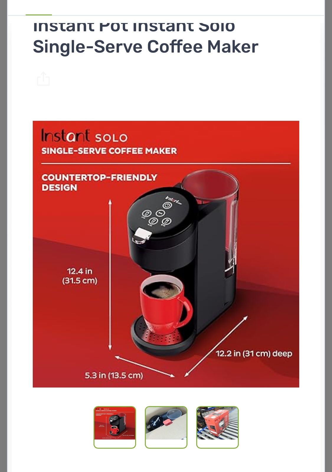 Single Serve Open Box