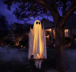 Hanging swinging ghost-super popular Halloween decor