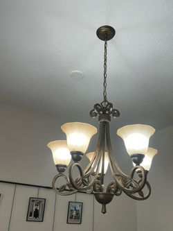Really nice home decor chandeliers and fans….see listing
