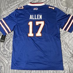 Josh Allen Jersey Buffalo Bills Blue Large AFC NFL 