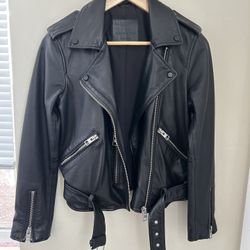 All Saints Balfern Leather Biker Jacket 