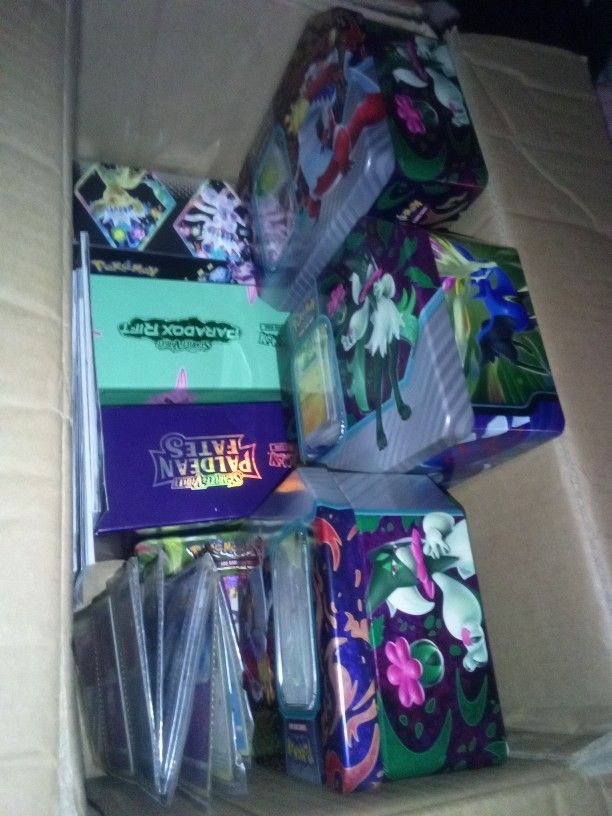 Right Boxes Full Of Pokemon Cards 
