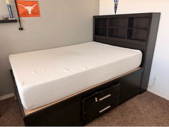 Bed frame with mattress