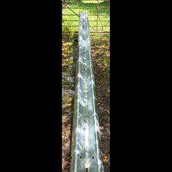 20' 5-1/2"x12" Galvanized W-Beam Guardrail | 12-Gauge Heavy Steel