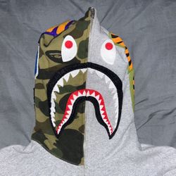 Bape Hoodie Grey Full Zip