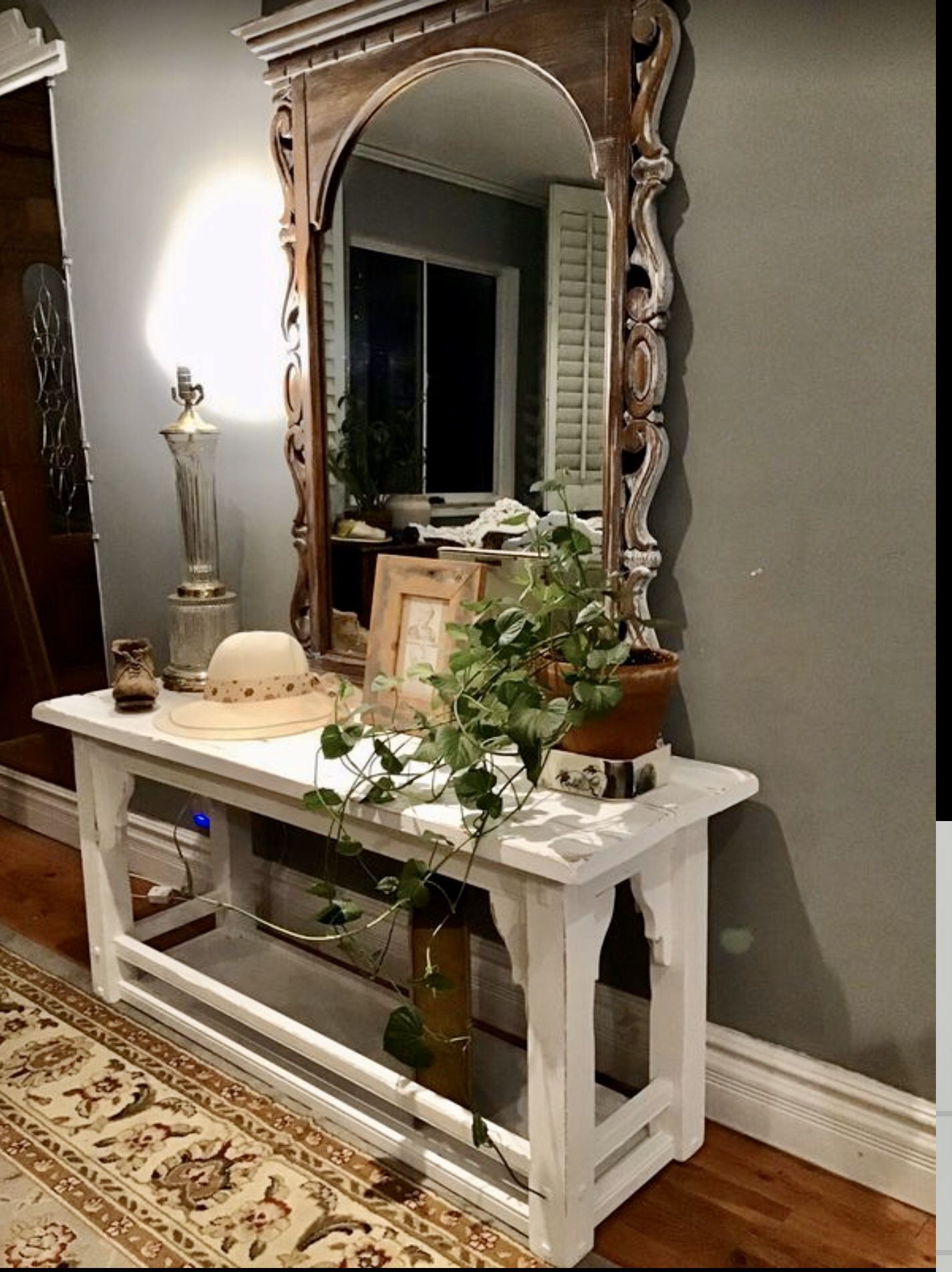 Vintage entry table/ tv console