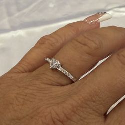 NEW! 0.5CT Heart Cut, Certified Moissanite Gemstone Engagement / Promise Ring