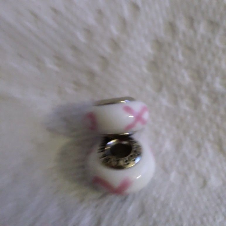 1 Pandora Pink Ribbon Charm