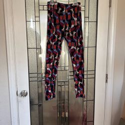 Colorful LuLaRoe Peacock Design Leggings-One Size Fits All