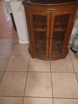 Half- Round Cocktail Bar Or Wine Cabinet