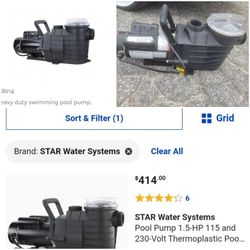 Star Swimming Pool Pump  (Brand New)