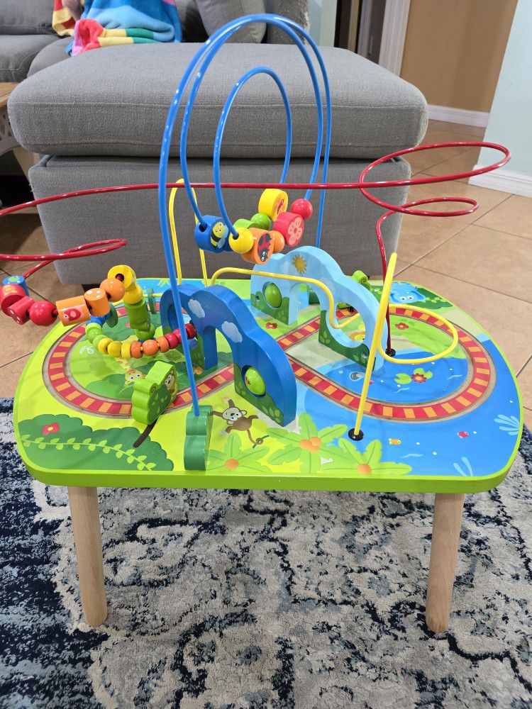Wooden Bead Maze Table