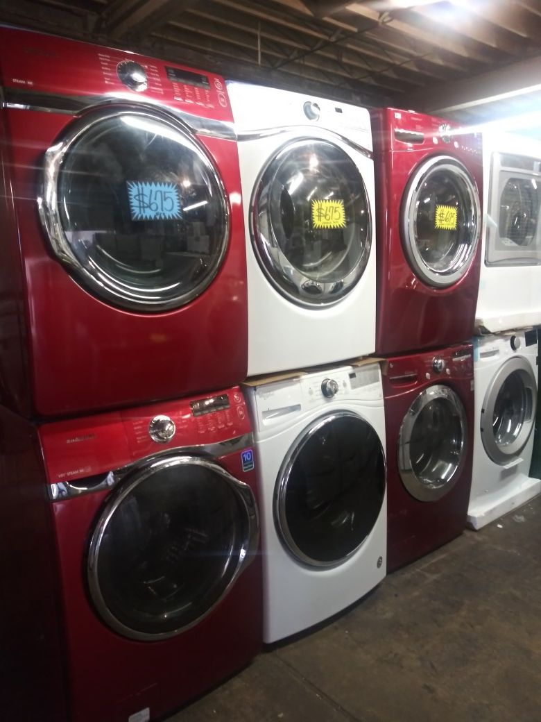 Front load washer and dryer sets working perfectly with 4 months warranty