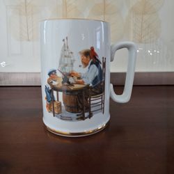 🎨 Norman Rockwell 1985 “For a Good Boy” Mug – Vintage Collector