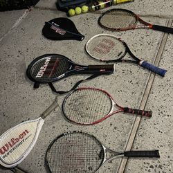 6 tennis Rackets With Bag And Balls