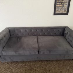 Loveseat Grey Couch - MUST GO NOW
