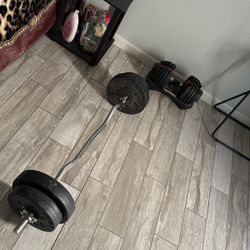 Curl Bar And Dumbell