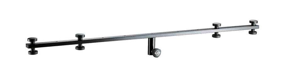 K&M Crossbar with 4 Screw Fittings - Black