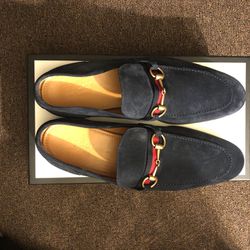 Navy Blue Gucci Loafers SIZE: 11
