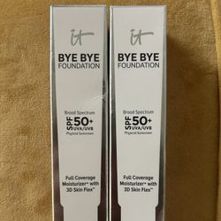 Set Of 2 It Bye Bye Full Coverage Foundation Sunscreen SPF 50