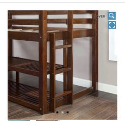 Greer 82in Mocha Twin Loft Storage Bed