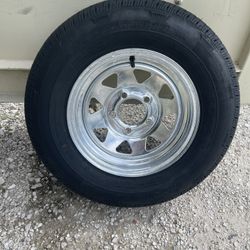 New   175-80-13inch Trailer Tire With 5-lug Galvanized Rim   $130/each 