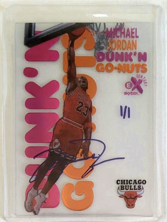 💥MICHAEL JORDAN 1998-99 SKYBOX E-X *DUNK'N GO-NUTS* FACSIMILE AUTO (1/1)💥