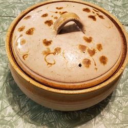 Vintage Hand Thrown Studio Pottery Casserole Dish & Lid 
