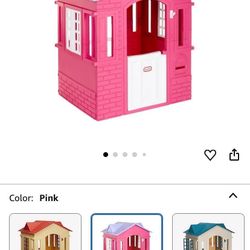 Cape Cottage Playhouse Pink – Indoor & Outdoor Playhouse with Working Door and Shutters
