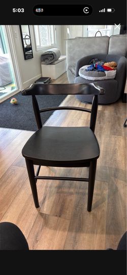 4 black dining chairs - excellent condition