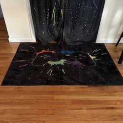 Gaming Picture Curtain Valance And Rug