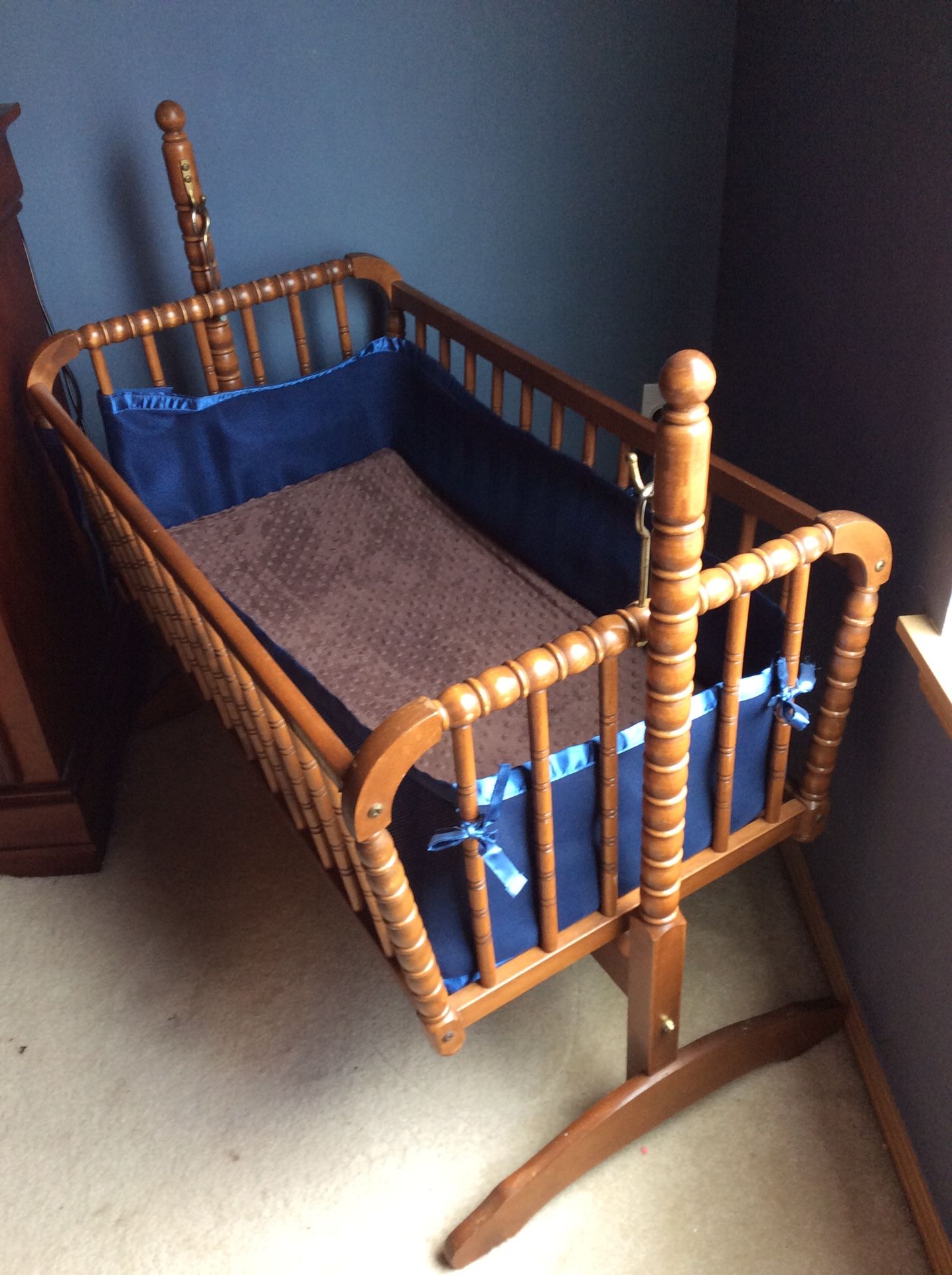 Cradle small antique vintage baby bed crib $20