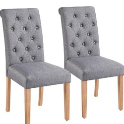 Yaheetech Dining Chairs Set of 2, Dark Gray, Modern Style- 2 ONLY