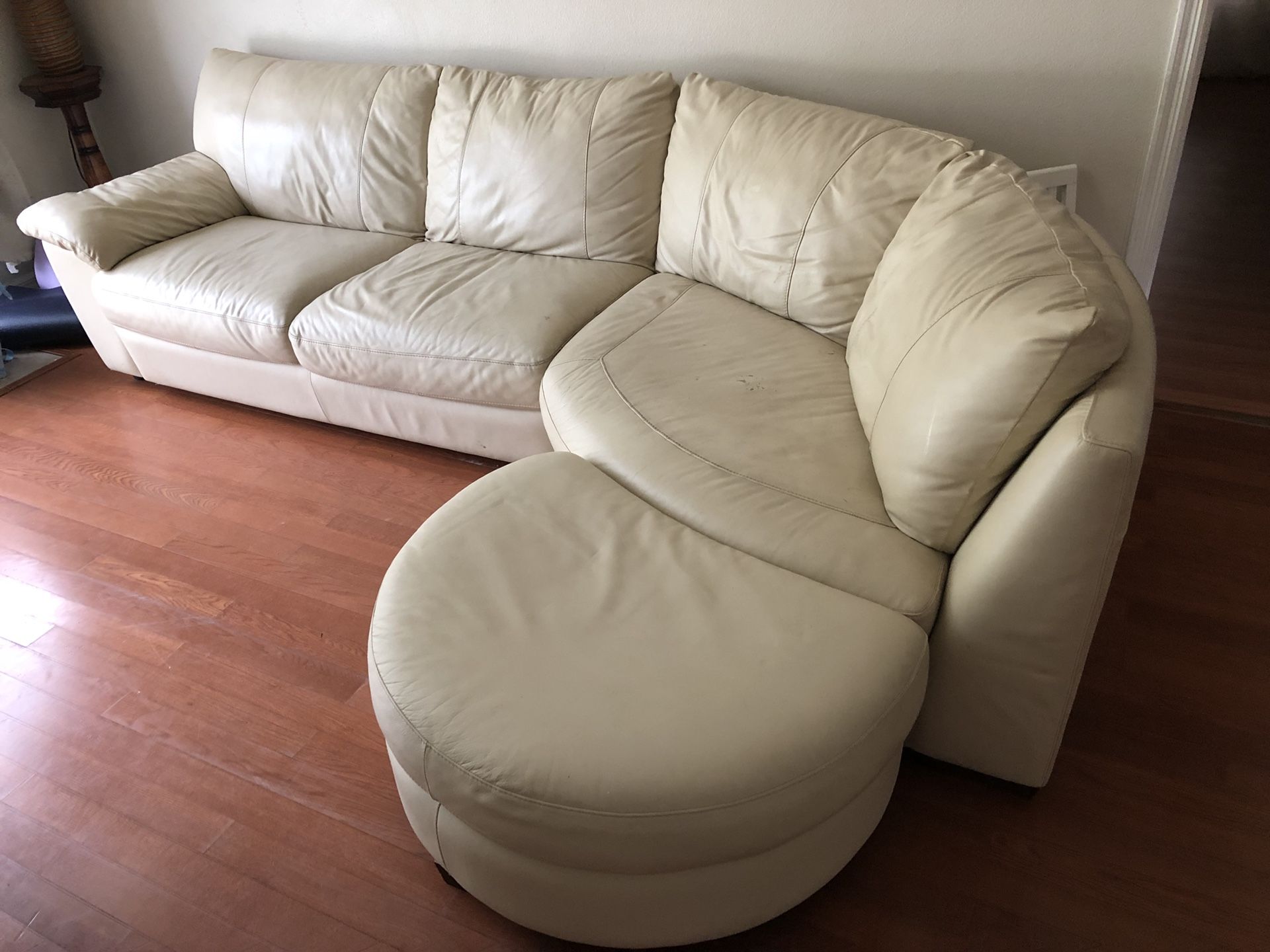 IKEA VRETA Corner Leather sofa with arm left