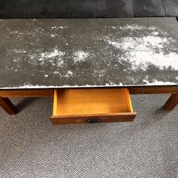 Sturdy Wooden Coffee Table With Drawer $50 Cash Only. Cross Posted 