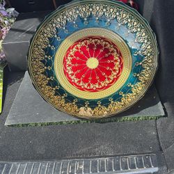 Beautiful Glass Painted Bowl 