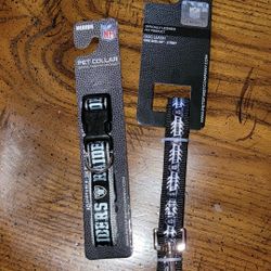 Raiders NFL Dog Collar And Leash 🐕 🏈