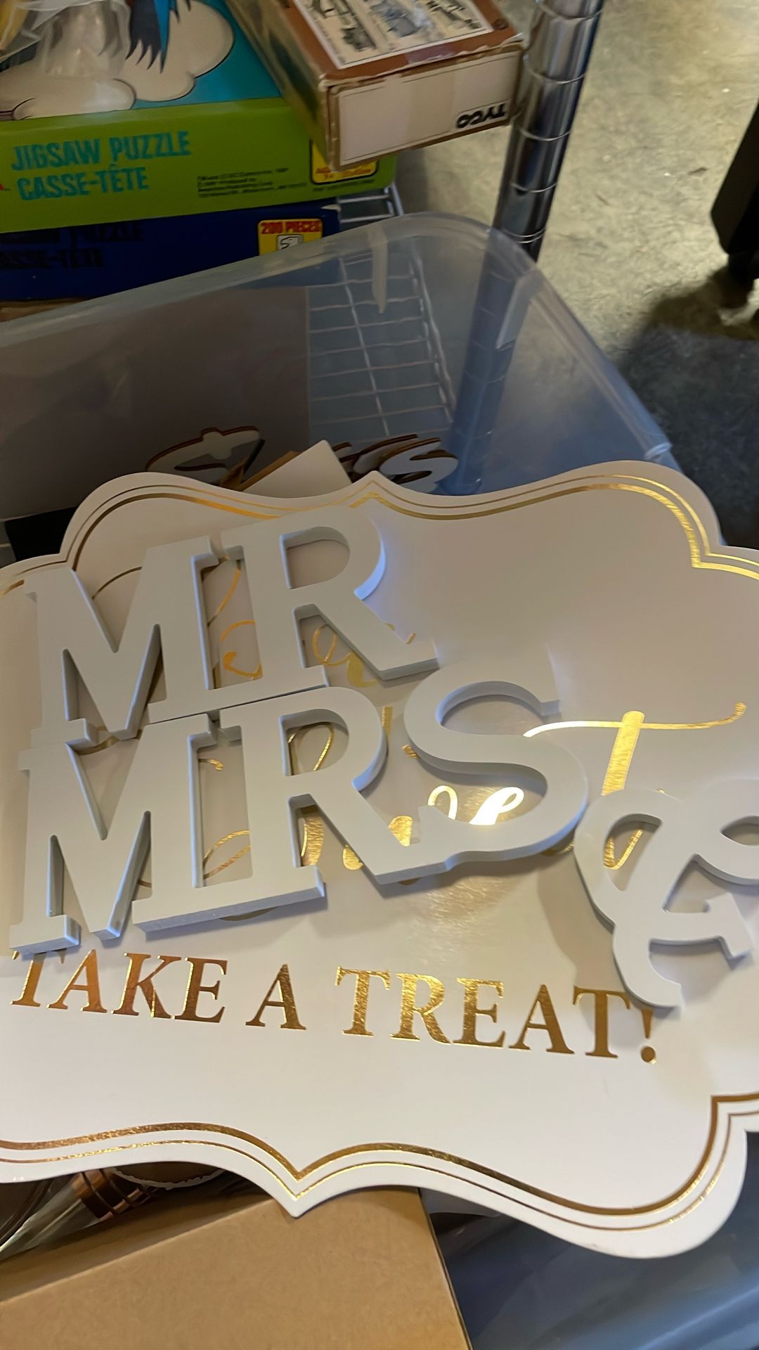 Box of Assorted Wedding Items
