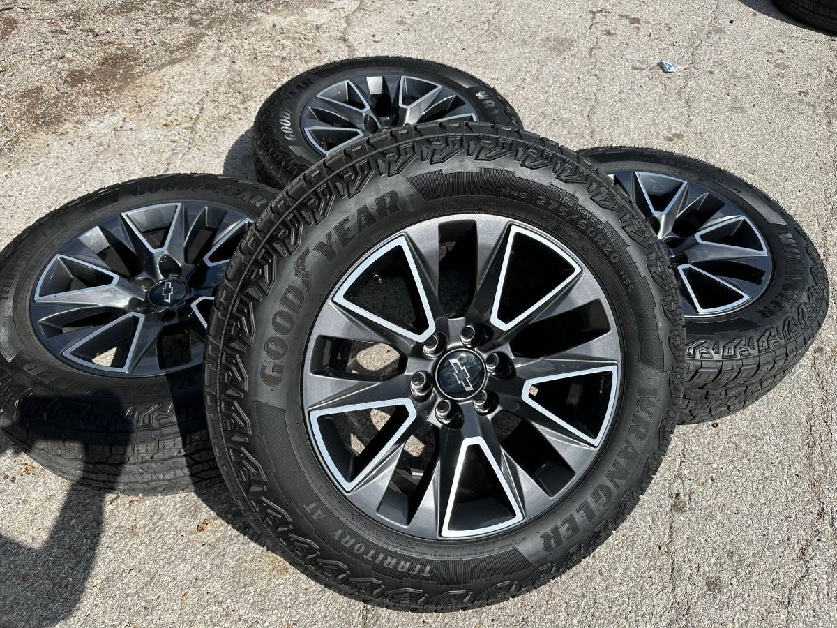 New 20” Chevy z71 Rims and Tires Trail Boss Silverado Wheels Sierra